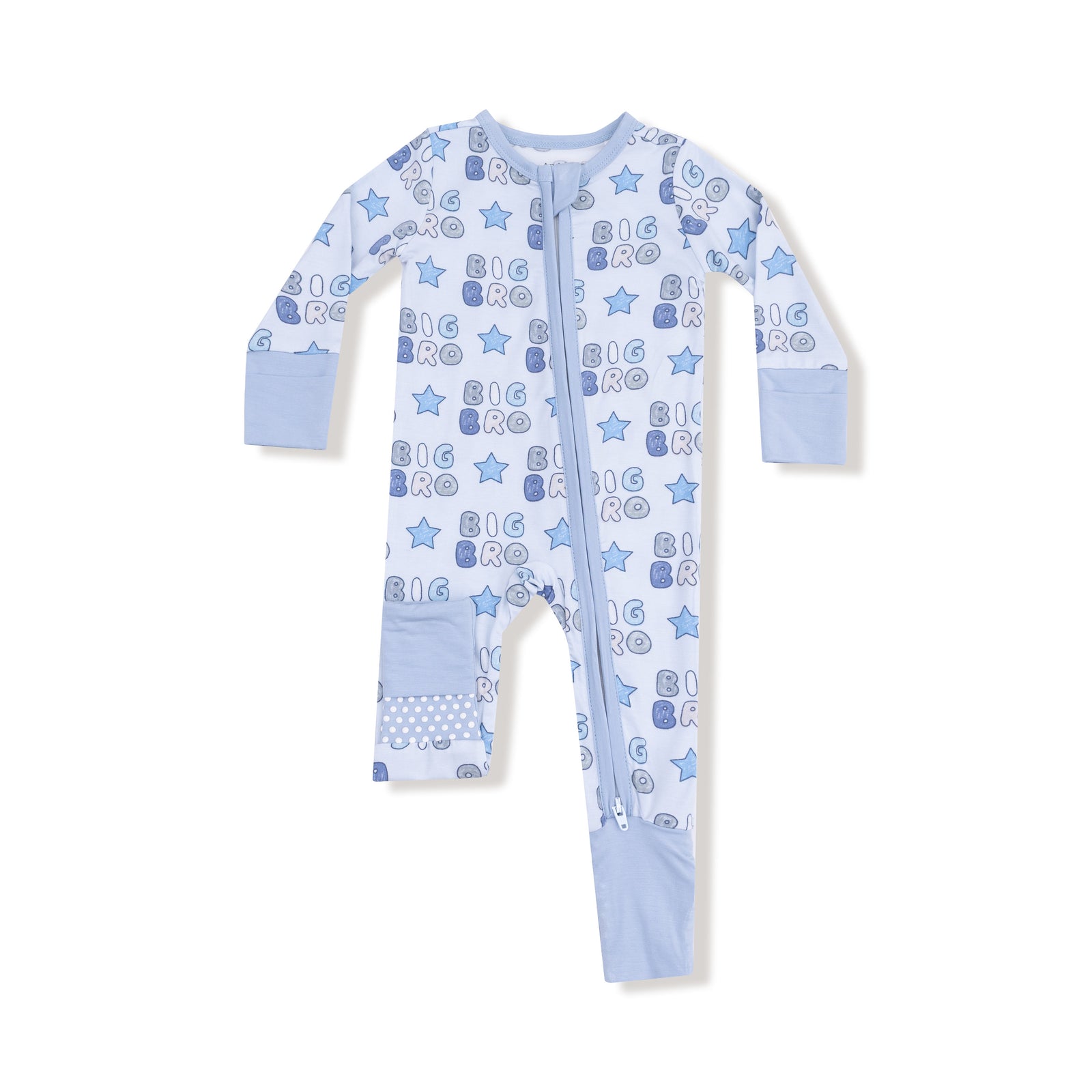 Big Bro Bamboo Long Sleeve Zipper Romper or Pajama Set