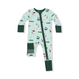 Green Golf Pros Bamboo 2 Way Zipper Romper