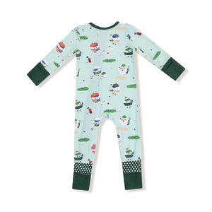 Green Golf Pros Bamboo 2 Way Zipper Romper