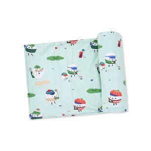 Green Golf Pros Bamboo Swaddle Blanket