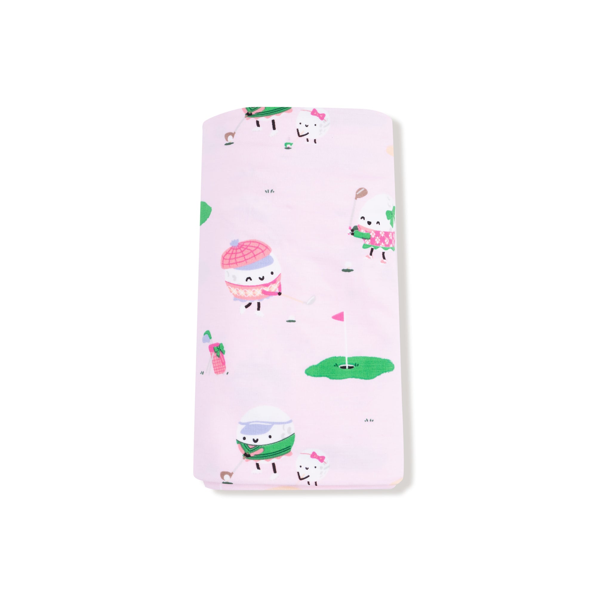 Pink Golf Pros Bamboo Swaddle Blanket