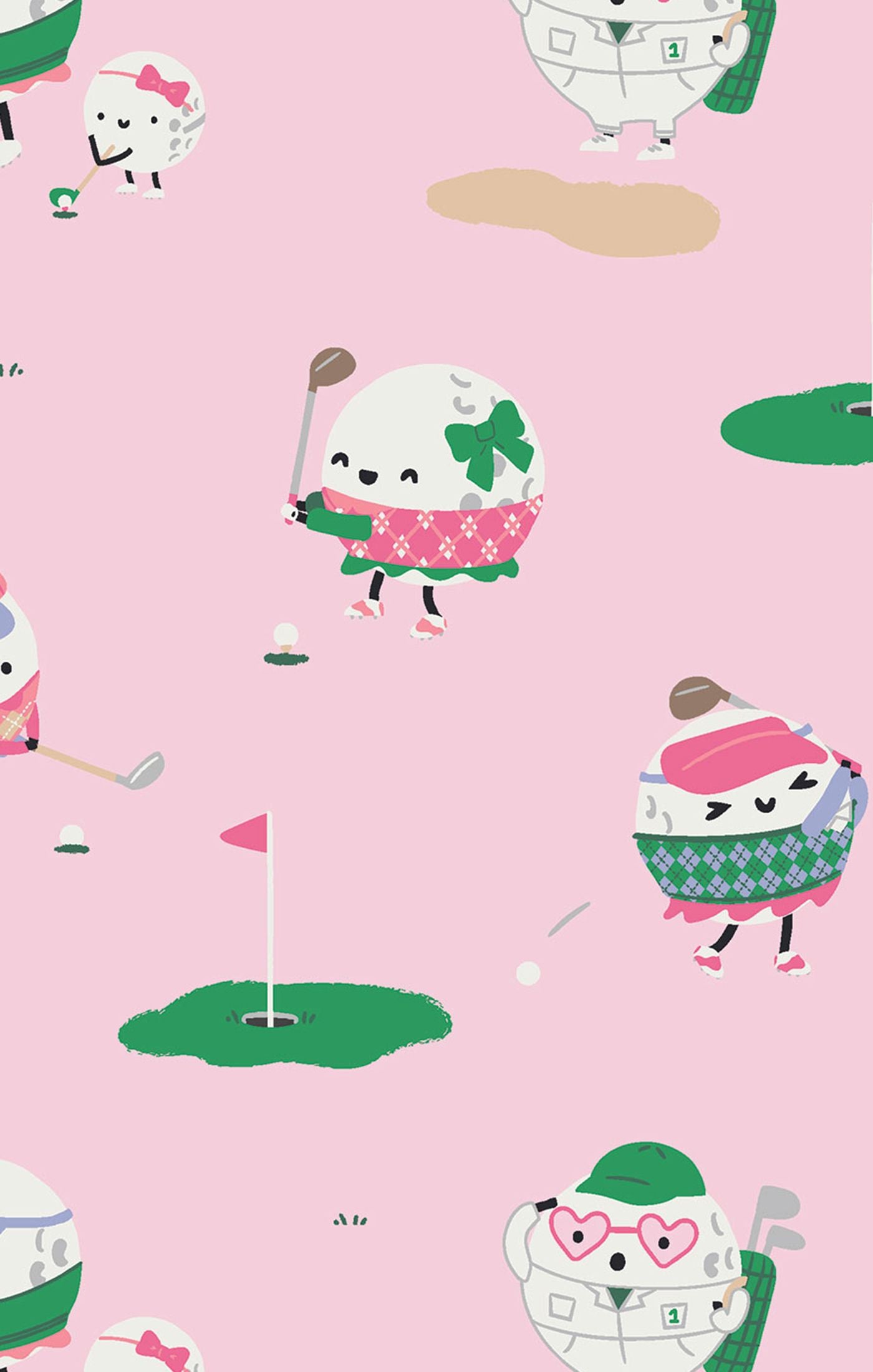 Pink Golf Pros Bamboo Swaddle Blanket