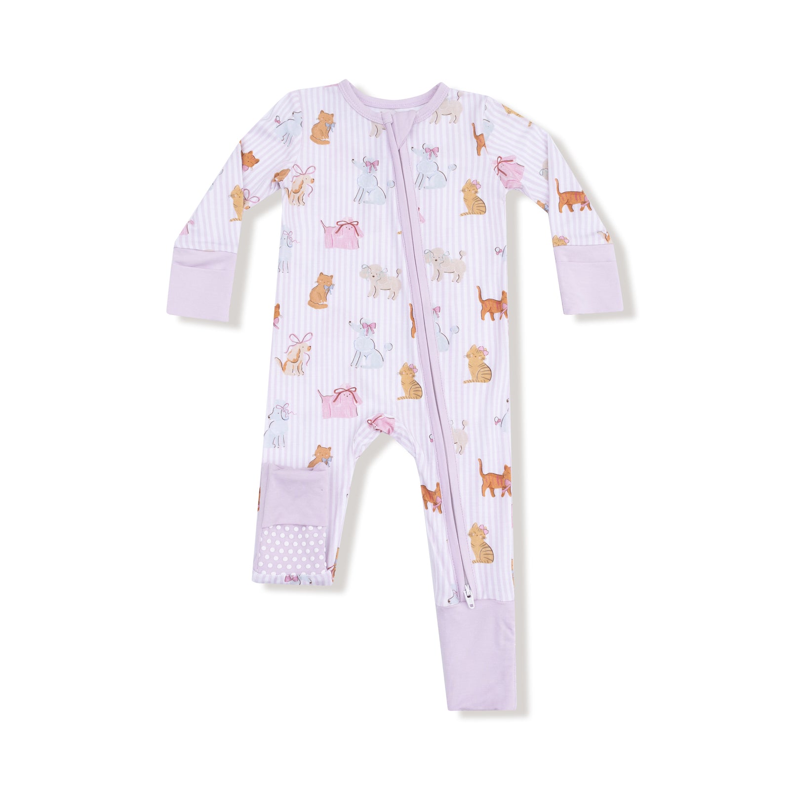 Fancy Pets Bamboo 2 Way Zipper Footie or Romper