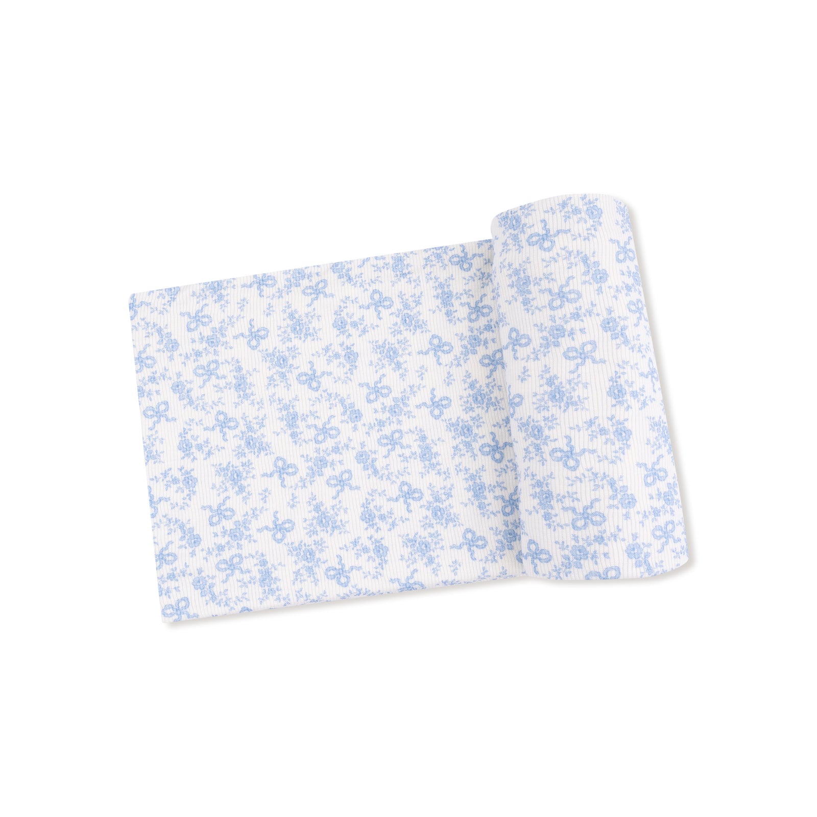 Romi Floral Ribbed Modal Swaddle Blanket