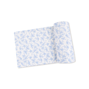 Romi Floral Ribbed Modal Swaddle Blanket