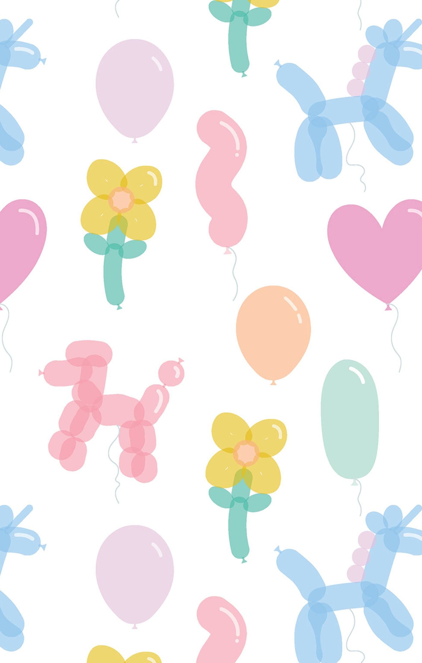 Pink Balloon Animals Bamboo Long Sleeve Pajama Set