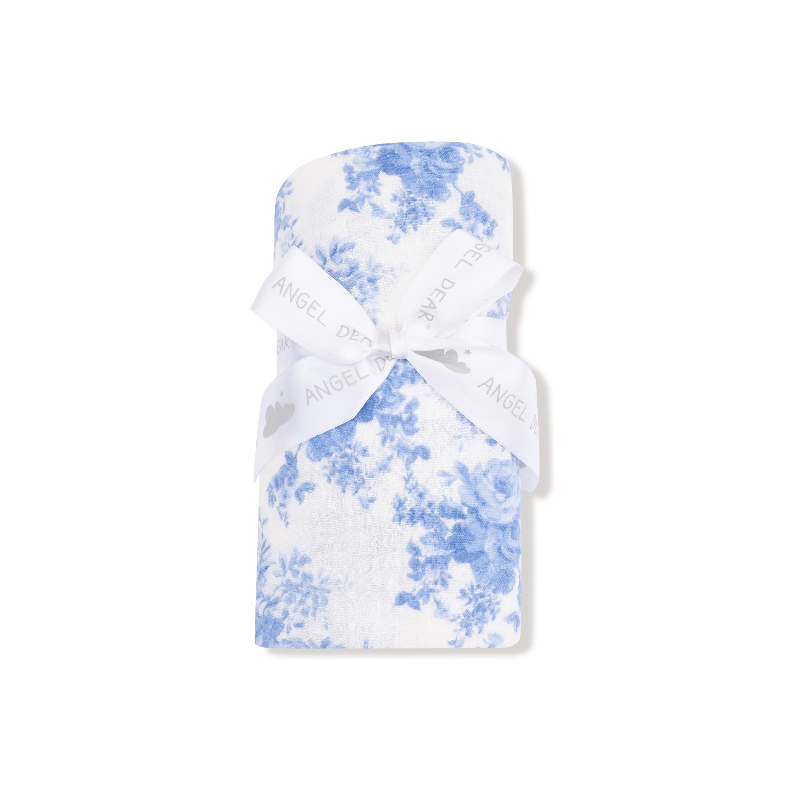 Dream Cottage Floral Blue Muslin Swaddle Blanket