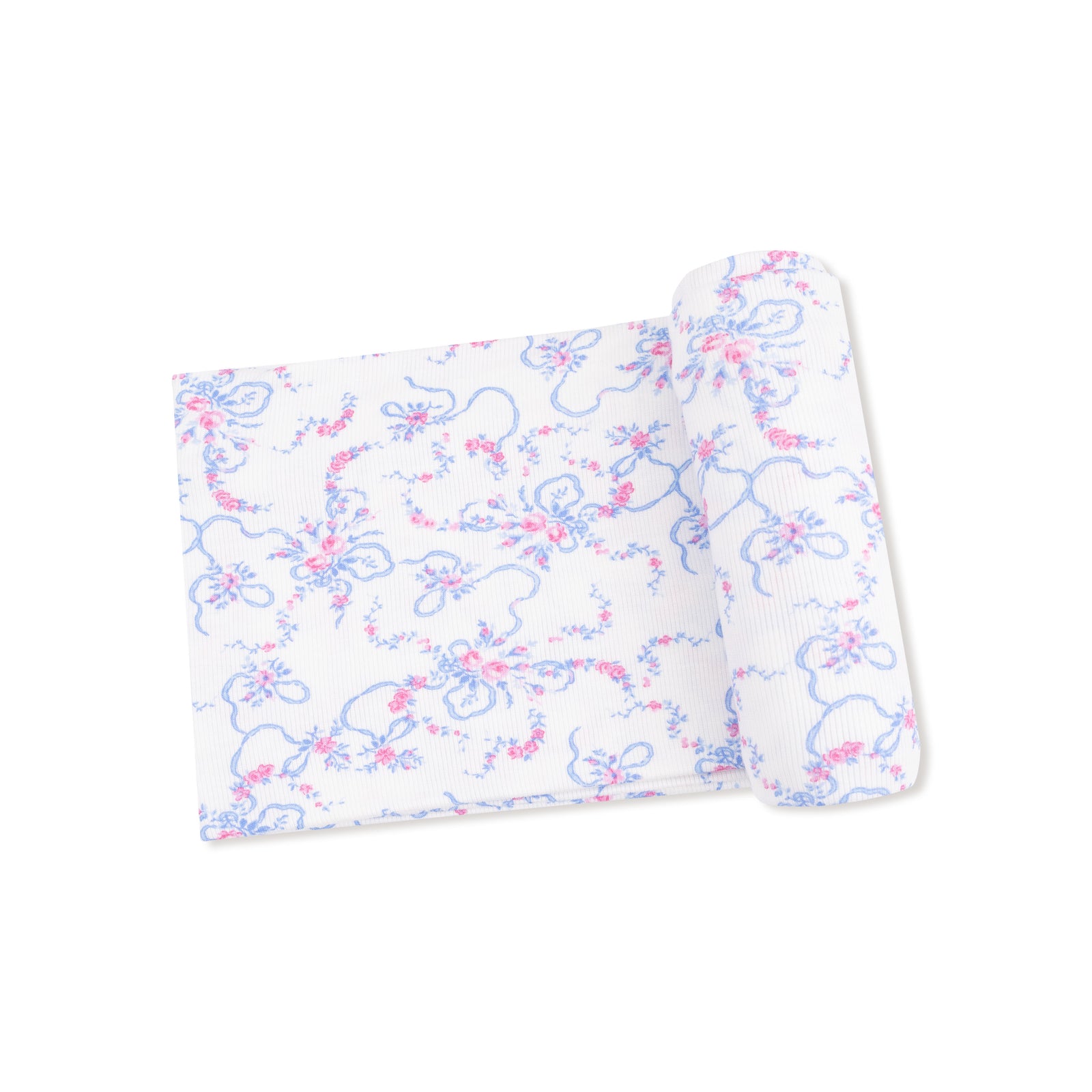Ribbon Floral Fling Ribbed Modal Swaddle Blanket