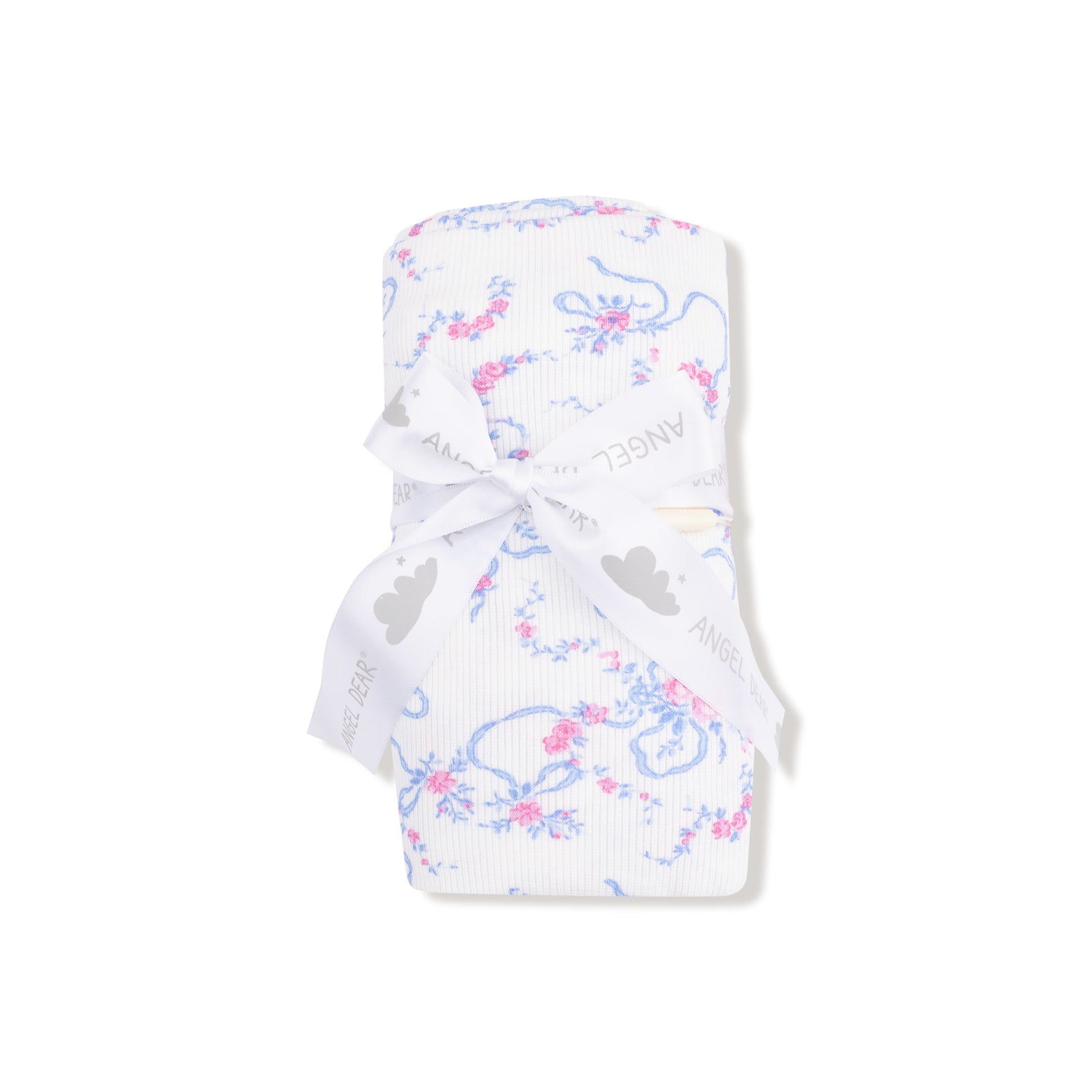 Ribbon Floral Fling Ribbed Modal Swaddle Blanket