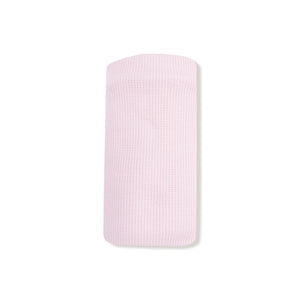 Veiled Pink Waffle Knit Swaddle Blanket