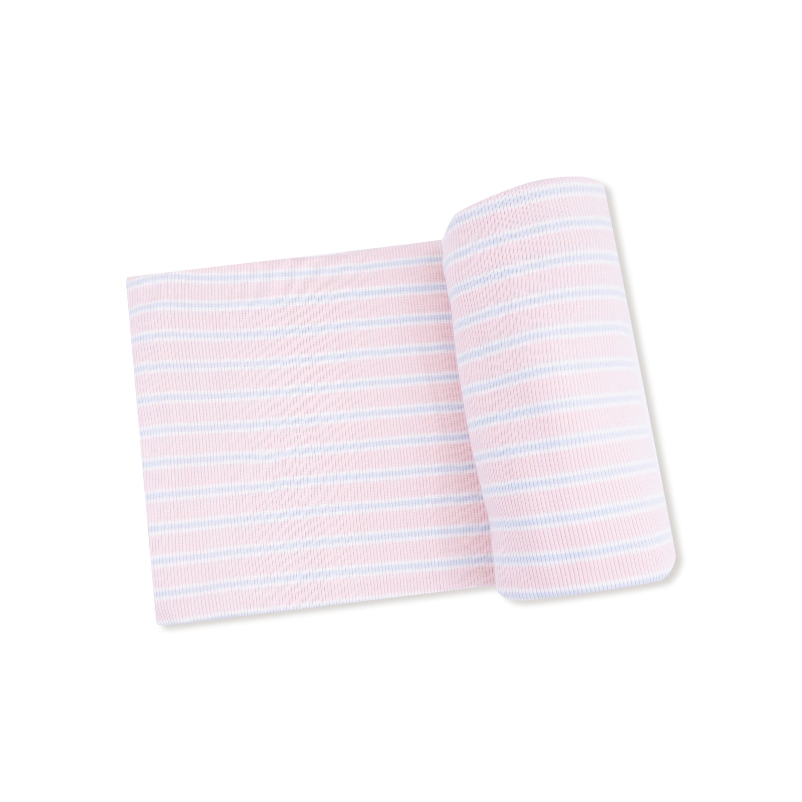 Pink Multi Stripe Ribbed Modal Swaddle Blanket