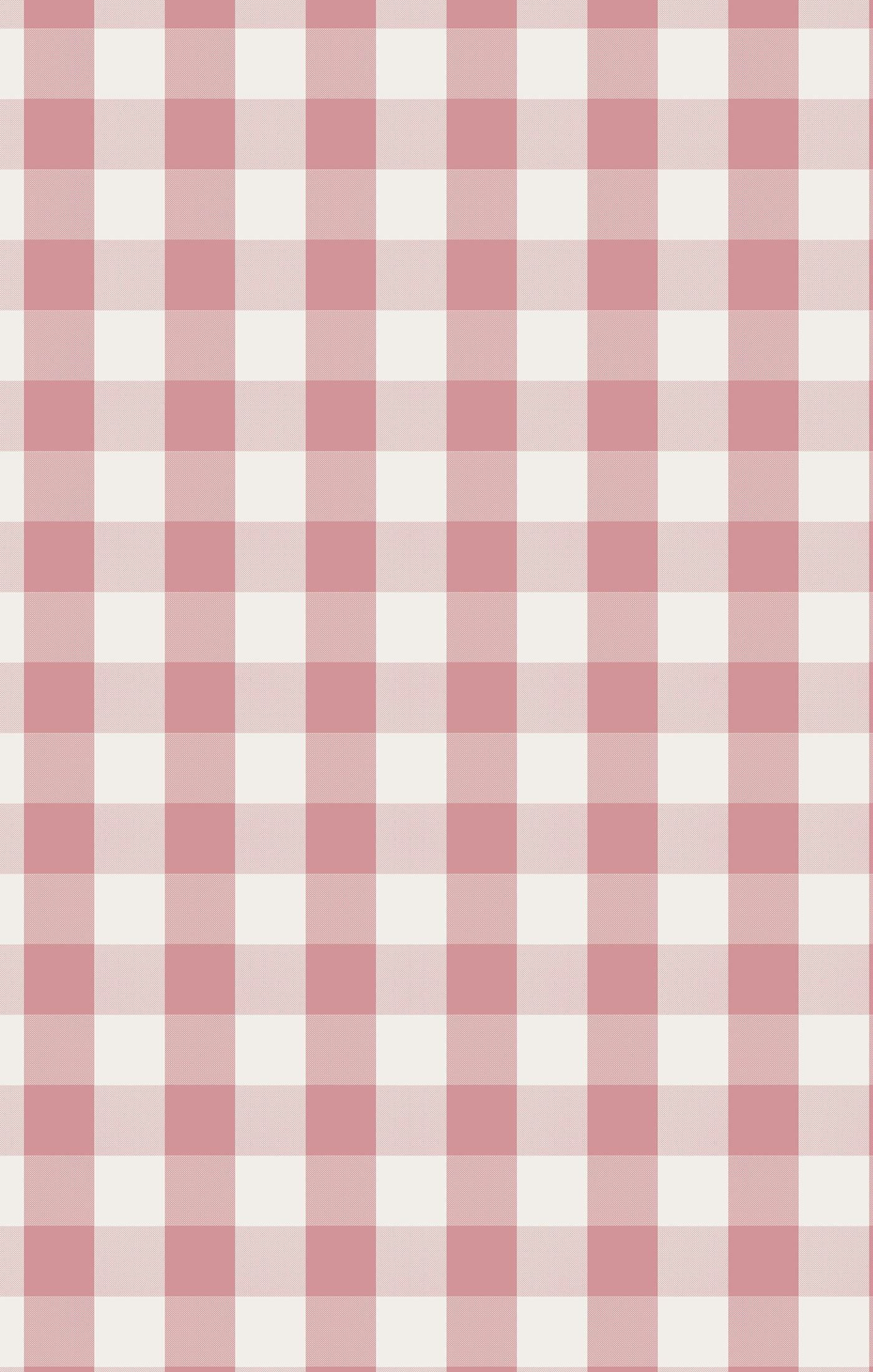 Rose Pink Plaid Muslin Bandana Bib