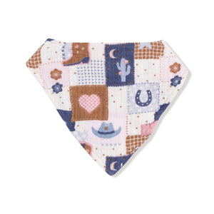 Patchwork Cowgirl Muslin Bandana Bib