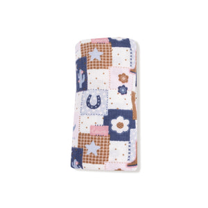 Patchwork Cowgirl Muslin Swaddle Blanket