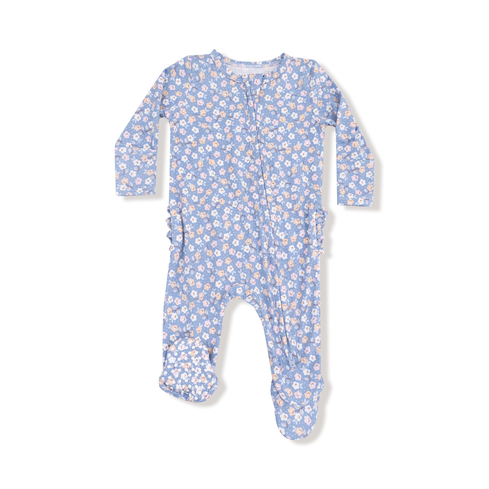 Country Calico Bamboo 2 Way Zipper Footie or Romper