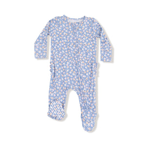 Country Calico Bamboo 2 Way Zipper Footie or Romper