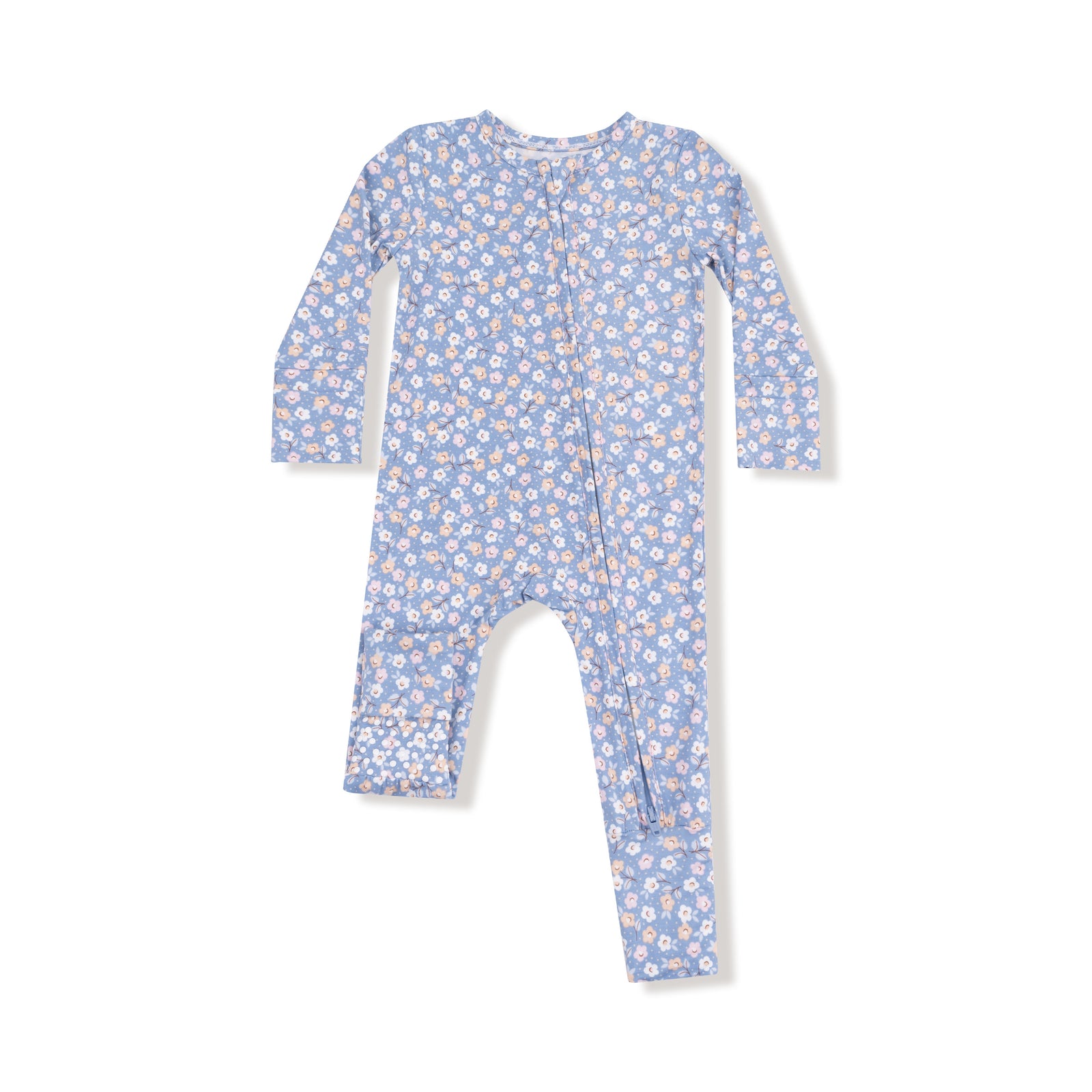 Country Calico Bamboo 2 Way Zipper Footie or Romper