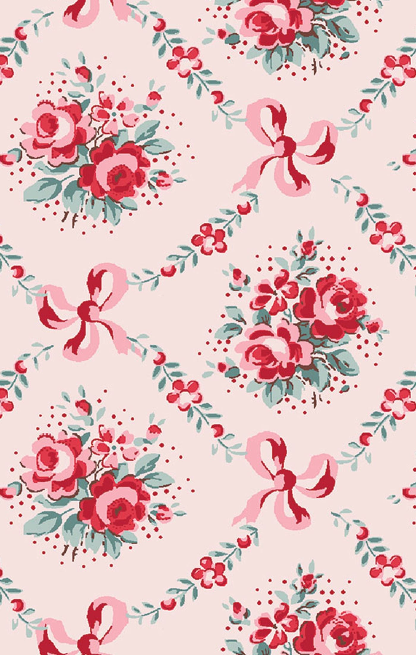 Rose Bow Lattice Bamboo Ruffle Bonnet