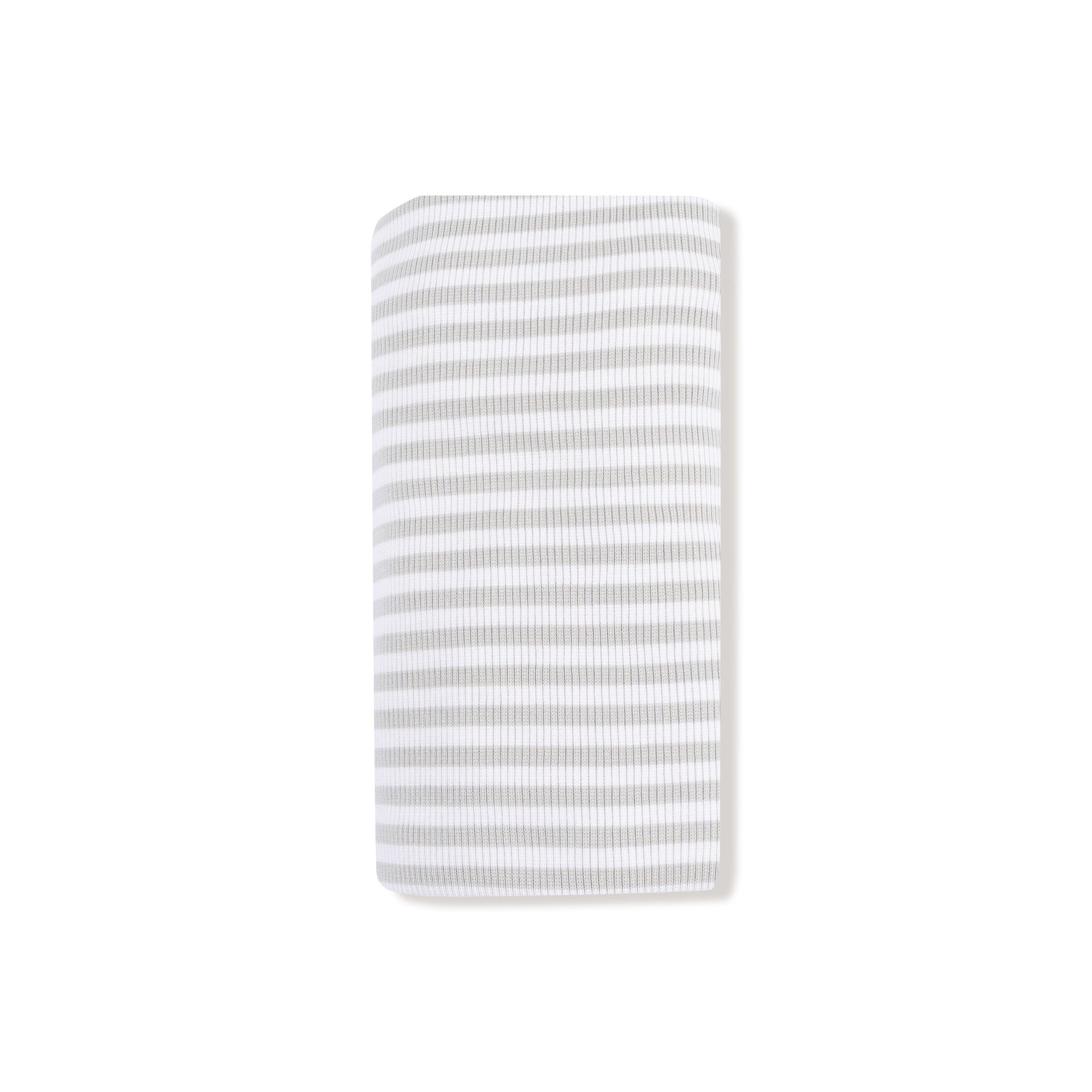 Mineral Grey Stripe Ribbed Modal Swaddle Blanket