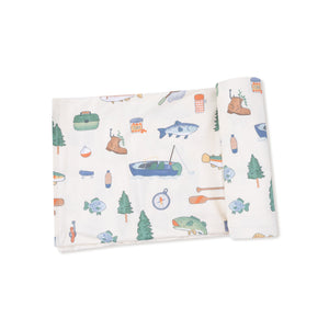 Fishing Things Bamboo Swaddle Blanket