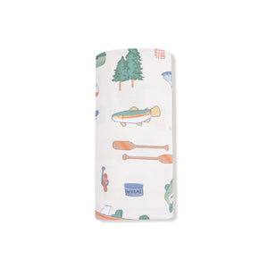 Fishing Things Bamboo Swaddle Blanket