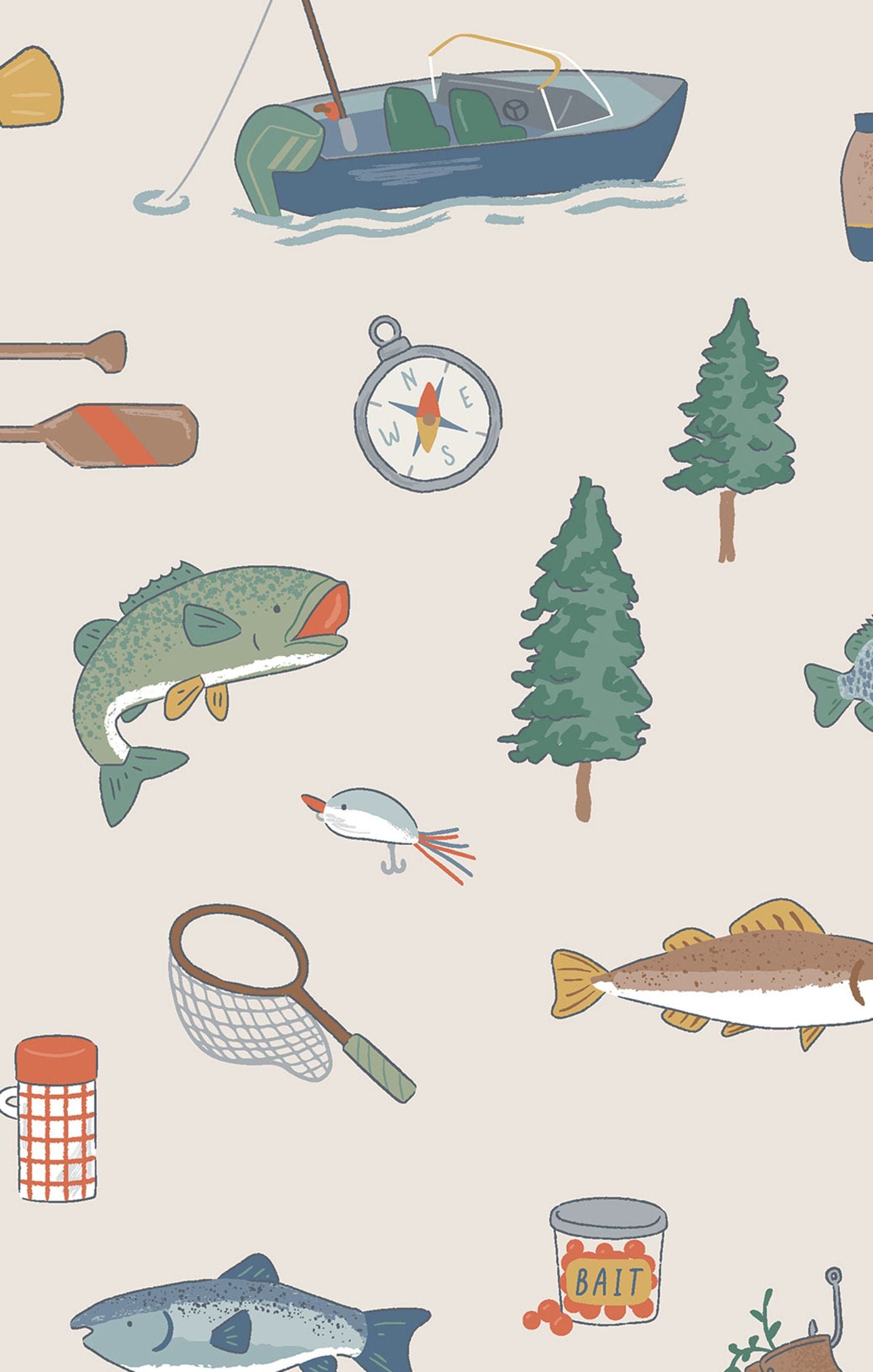 Fishing Things Bamboo Bandana Bib