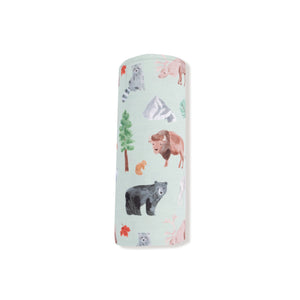 American Woodland Animals Bamboo Swaddle Blanket