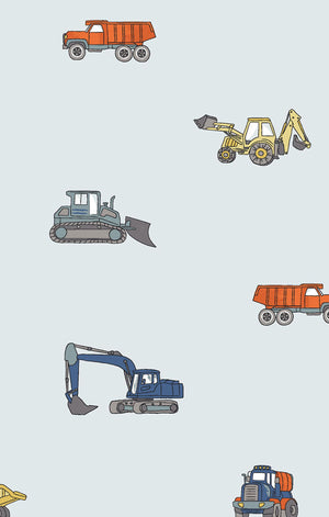 Construction Vehicles French Terry Raglan Sweatshirt and Jogger Set