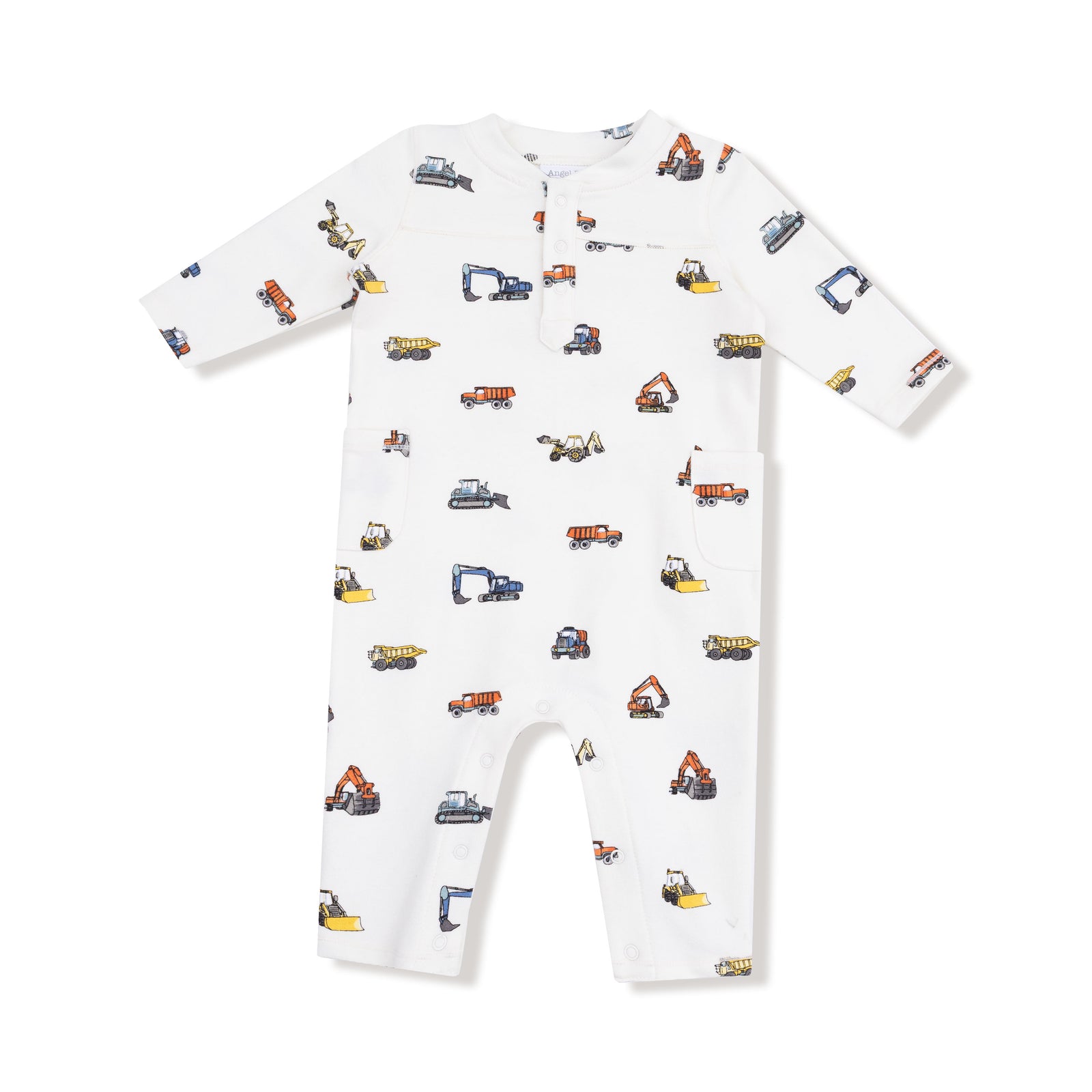 Construction Vehicles French Terry Uni Romper