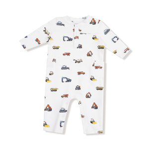 Construction Vehicles French Terry Uni Romper