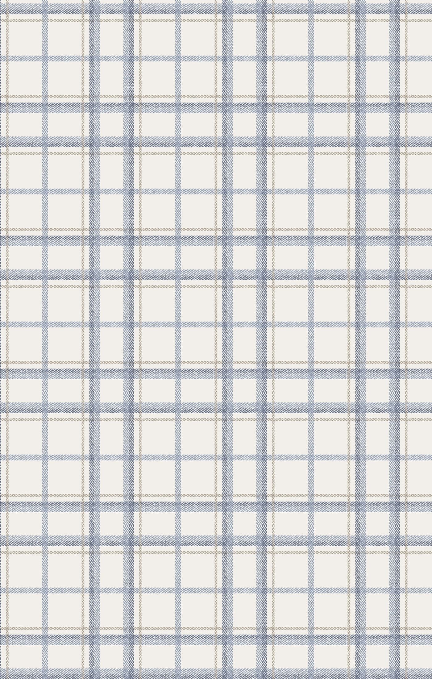 Blue Plaid Muslin Bandana Bib