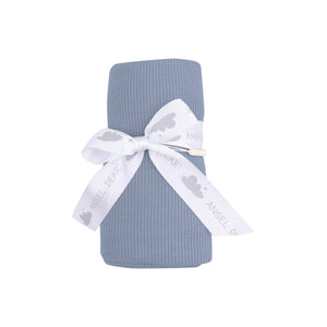 Blue Blizzard Waffle Knit Swaddle Blanket