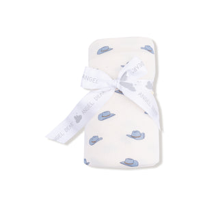 Petite Cowboy Hats Ribbed Modal Swaddle Blanket