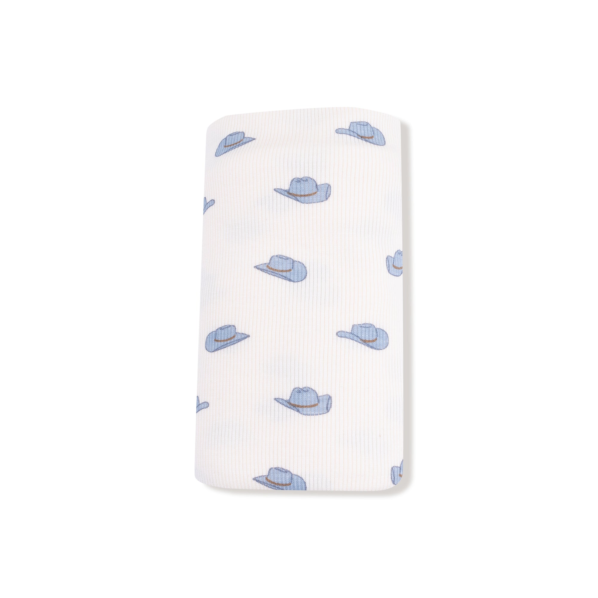 Petite Cowboy Hats Ribbed Modal Swaddle Blanket