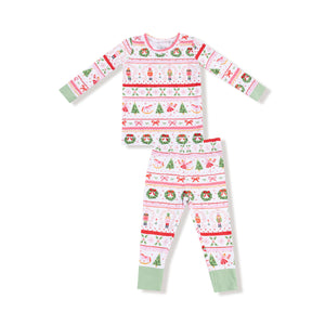 Sugar Plum Fairy Nutcracker Fair Isle Bamboo Long Sleeve Pajama Set