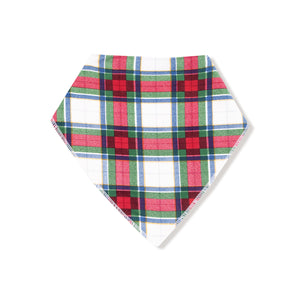 Holiday Plaid Bamboo Bandana Bib