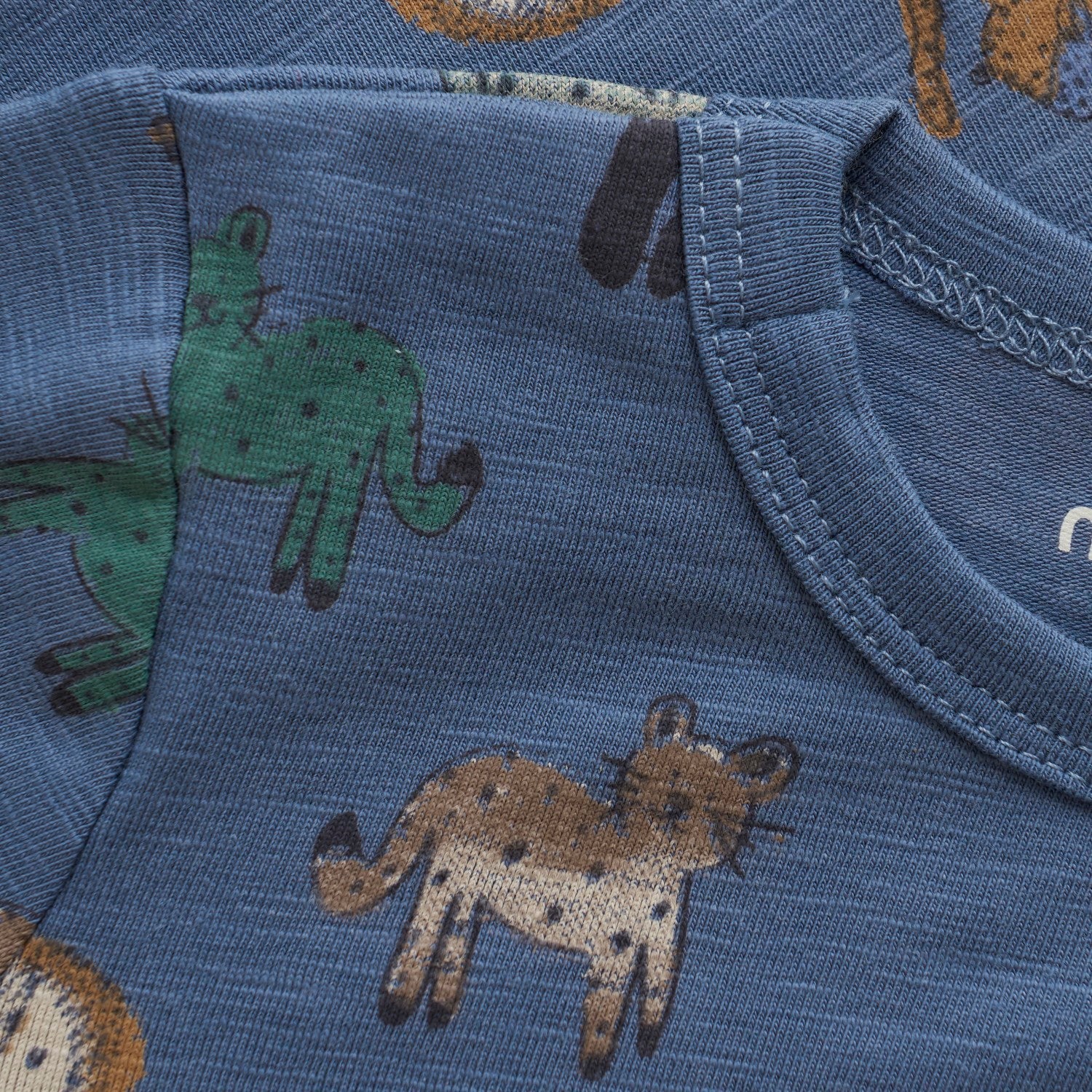 Long Sleeve Safari Animal Print T-Shirt | Oxford Tan or China Blue