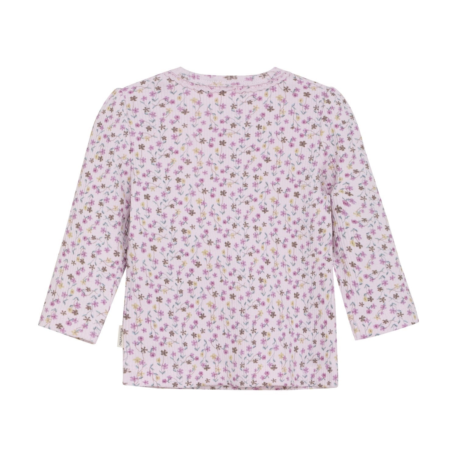 Long Sleeve Floral Ribbed Bodysuit or Shirt | Lavender Fields