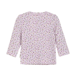 Long Sleeve Floral Ribbed Bodysuit or Shirt | Lavender Fields