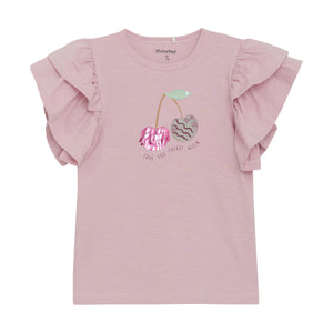 Cherry Flutter Sleeve Top | Bleached Mauve