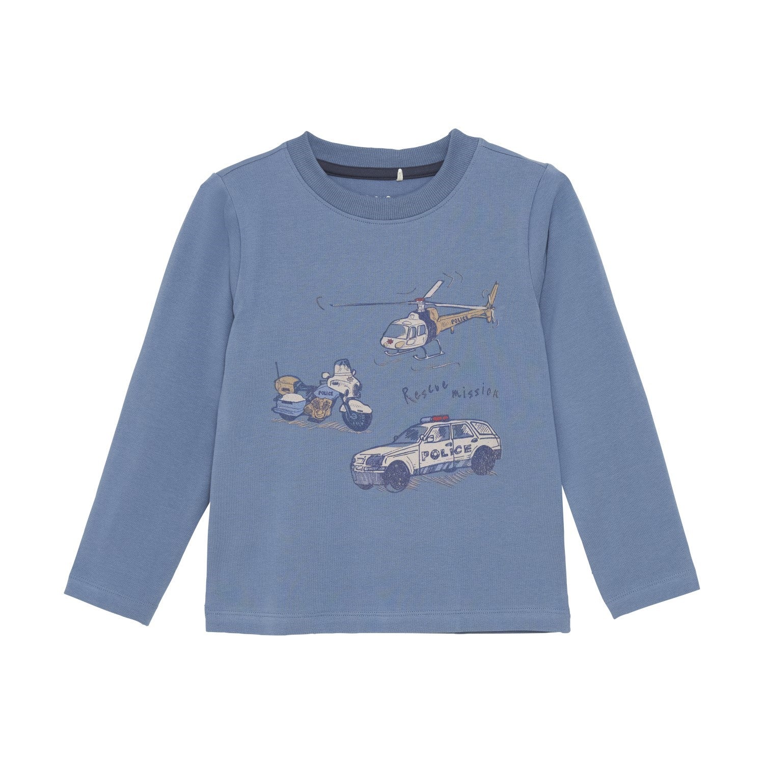 Rescue Vehicles Long Sleeve T-Shirt | China Blue