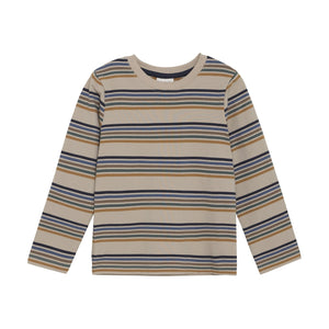 Long Sleeve Striped T-Shirt | Oxford Tan