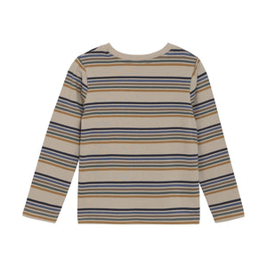 Long Sleeve Striped T-Shirt | Oxford Tan