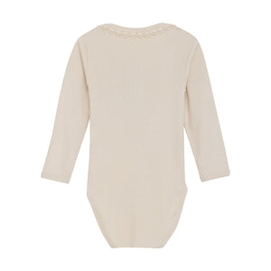 Baby Girls Long Sleeve Ribbed Bodysuit | Sandshell