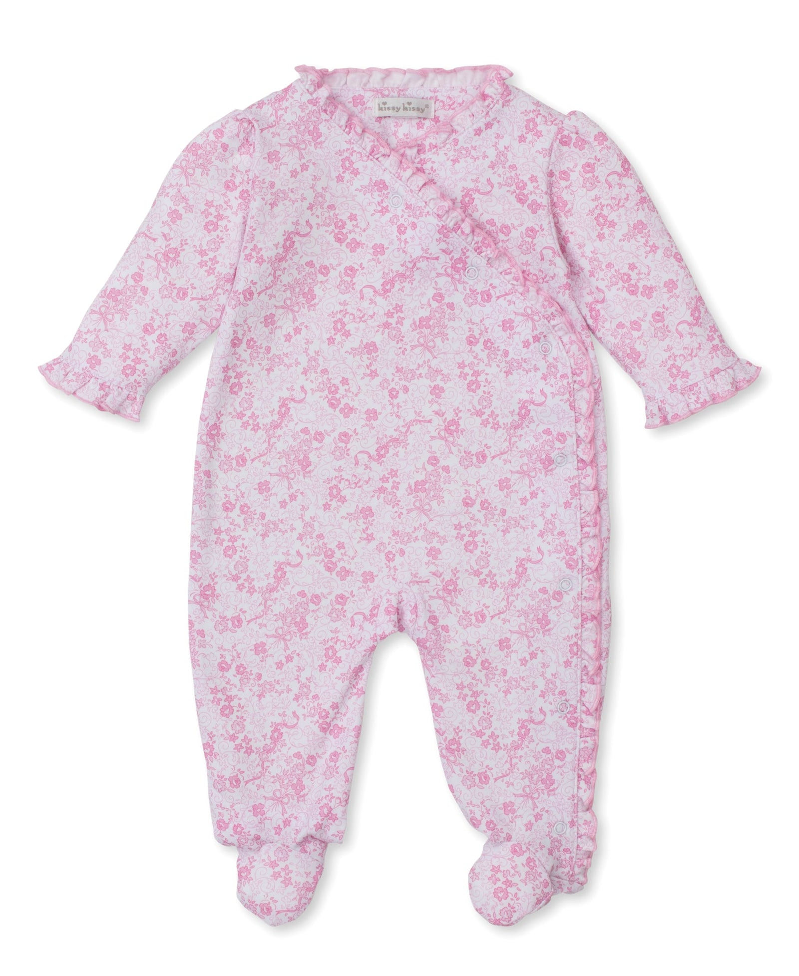 Old English Roses Pink Footie