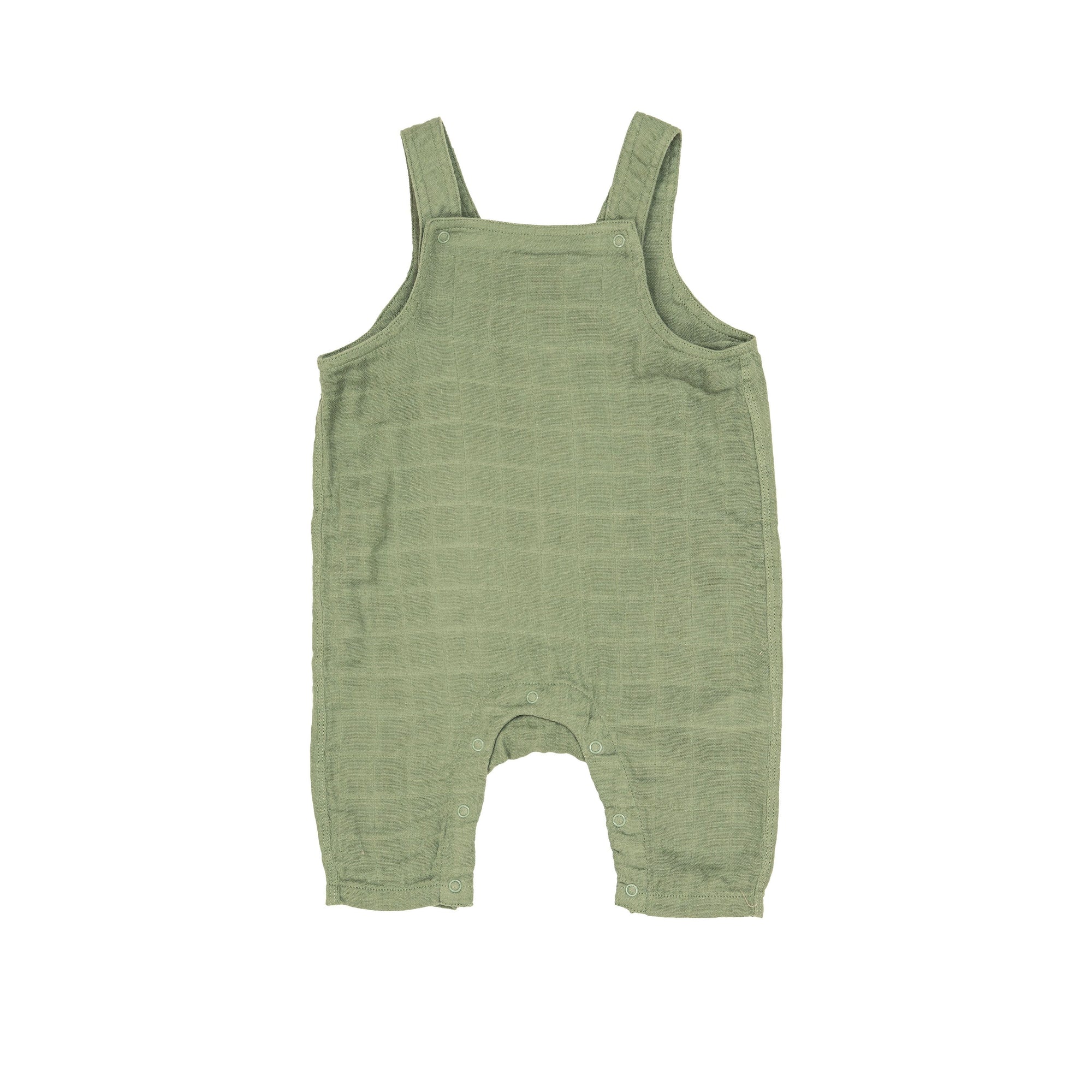 Oil Green Solid Muslin Overall