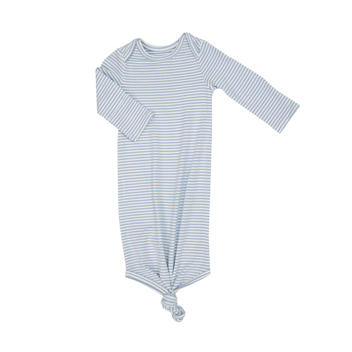 Bedtime Story Animals Blue Stripe Bamboo Knotted Gown