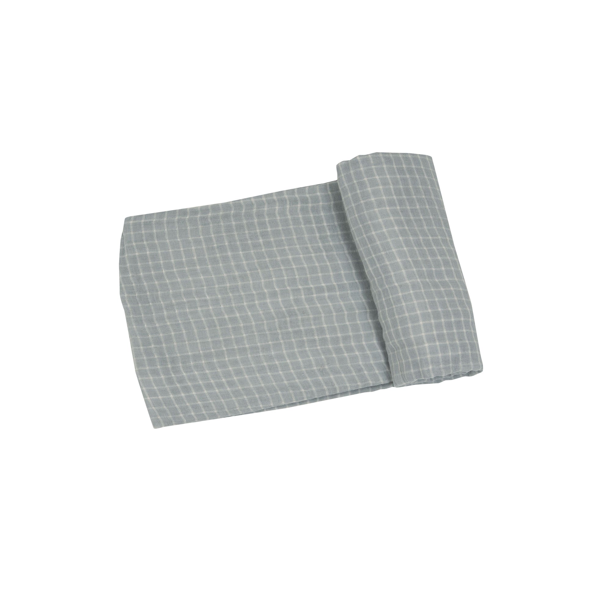 Grey Grid Muslin Swaddle Blanket