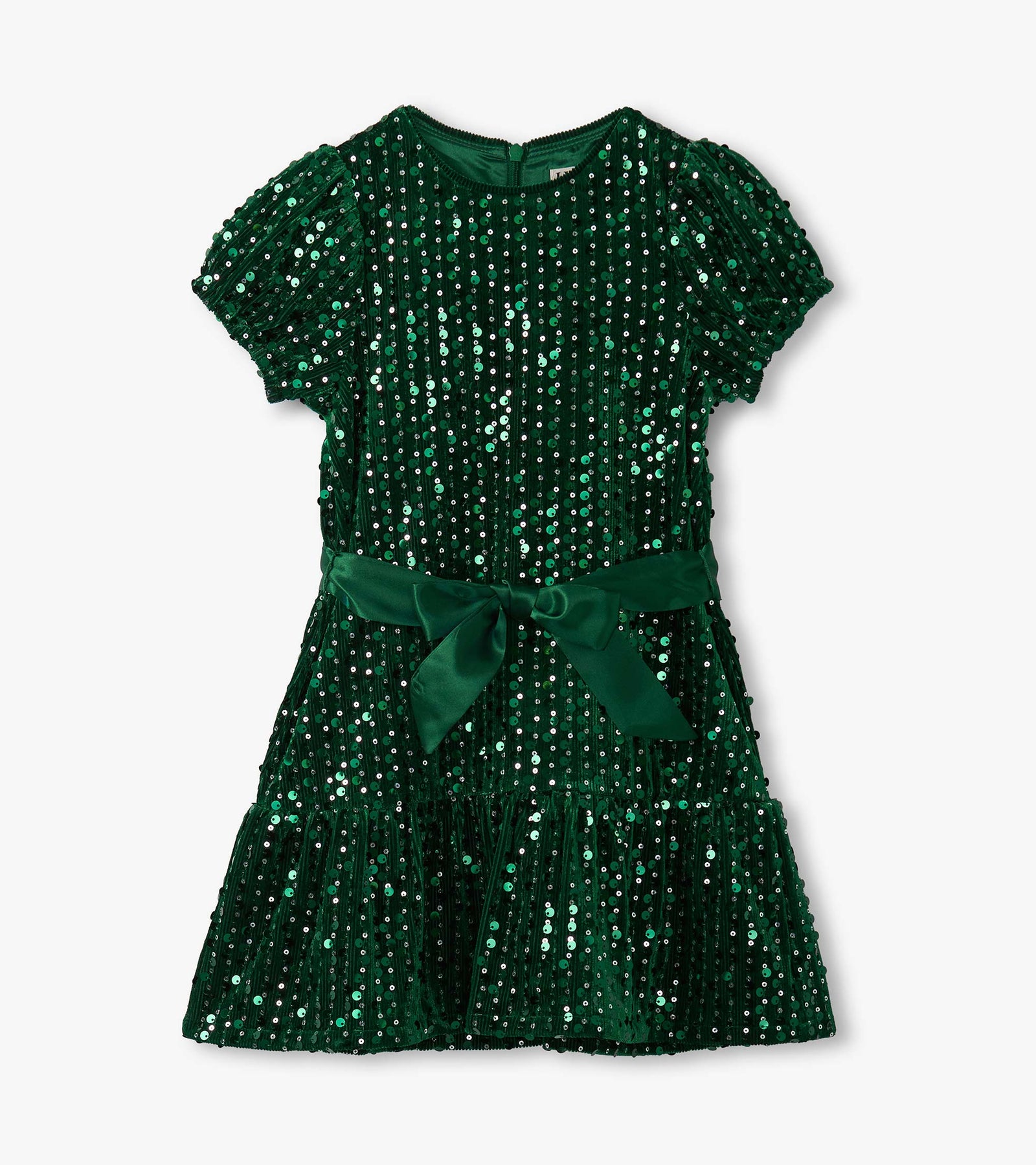Green Sequin Velvet Dress