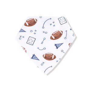 Touchdown Time Navy Bamboo Bandana Bib